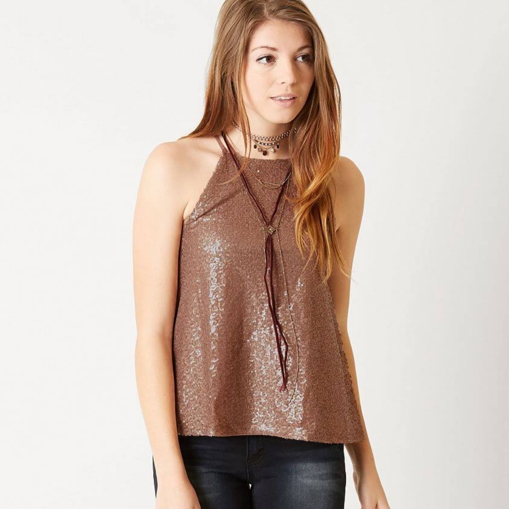 NWOT Coco + Jaimeson Rose Gold Tank Top Medium